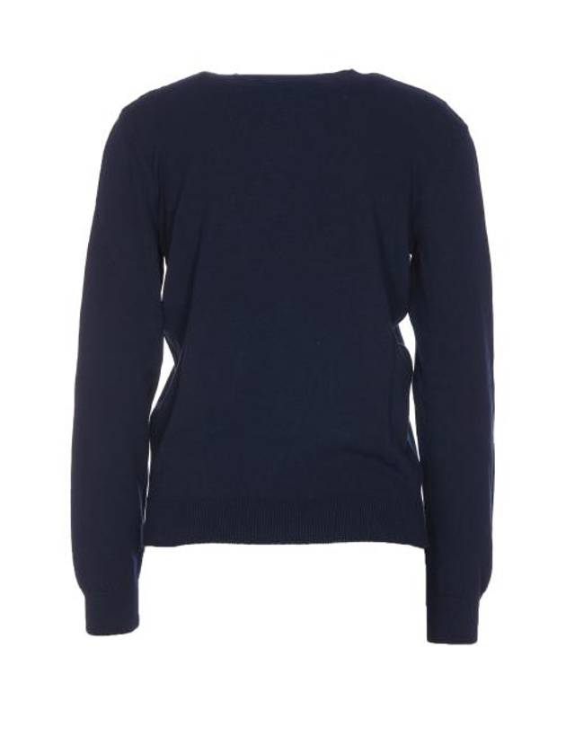 Embroidered Logo Knit Top Navy - A.P.C. - BALAAN 3