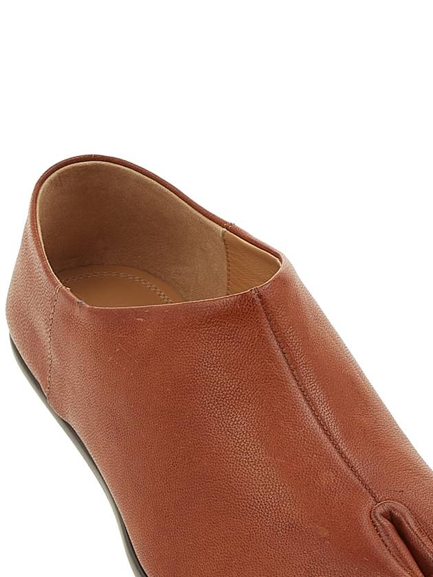 Tabi Babouche Leather Slippers Brown - MAISON MARGIELA - BALAAN 9