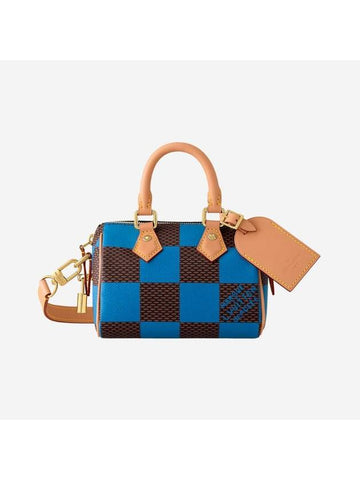 Speedy 18 Bandouliere Damier Pop Tote Bag Blue - LOUIS VUITTON - BALAAN 1