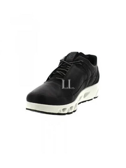 Omnivent Lace Leather Low Top Sneakers Black - ECCO - BALAAN 2