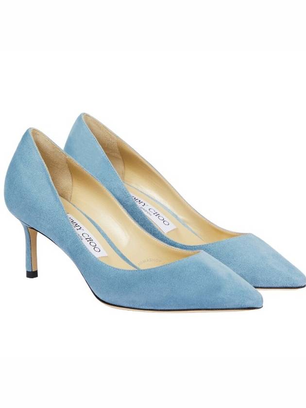 Jimmy Choo Romy 60 Suede Pumps In Smoky Blue, Brand Size 36 ( US Size 6 ) - JIMMY CHOO - BALAAN 2