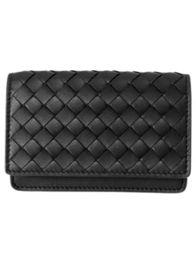 Men's Intrecciato Card Wallet Black - BOTTEGA VENETA - BALAAN 2