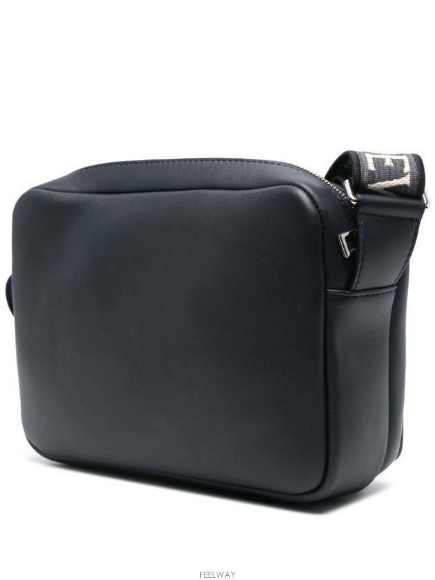 Military Leather Messenger Bag Deep Navy - LOEWE - BALAAN 3