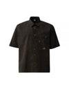 Cotton Popeline Short Sleeve Shirt Black - CP COMPANY - BALAAN 2