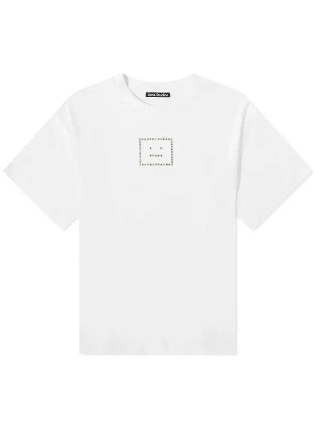 Stone Face Logo Short Sleeve T-Shirt White - ACNE STUDIOS - BALAAN 3