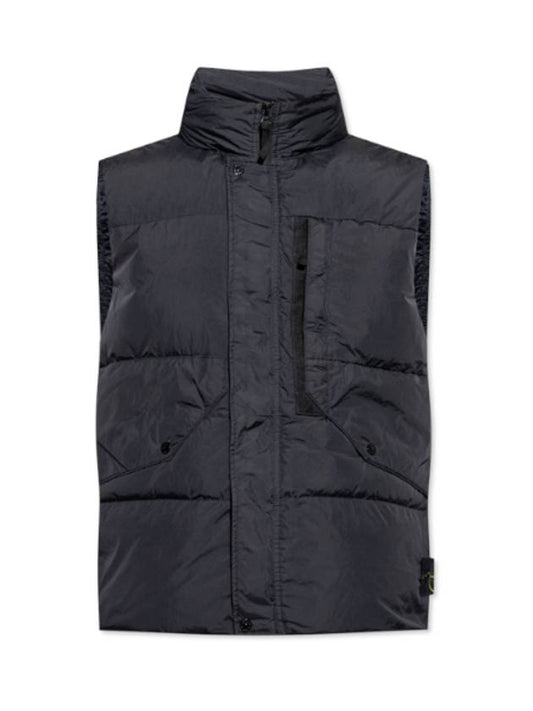 Wappen Patch High Neck Padding Vest Black - STONE ISLAND - BALAAN 2