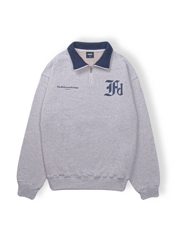 OVERFIT FD SYMBOL HALF ZIP-UP GRAY - FOREEDCLUB - BALAAN 2