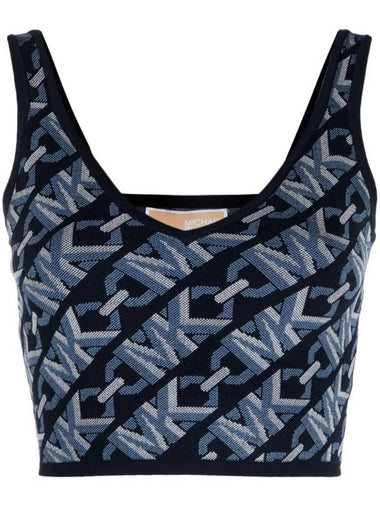 Michael Monogram Jacquard Crop Tank Top MR460U19Z6 - MICHAEL KORS - BALAAN 1