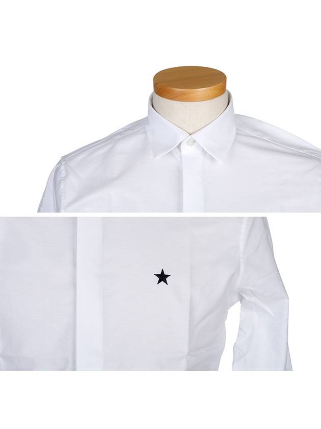 Embroidered Star Long Sleeve Shirt White - GIVENCHY - BALAAN 5