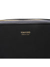 Men's Grain Leather Wash Pouch Bag Black - TOM FORD - BALAAN.