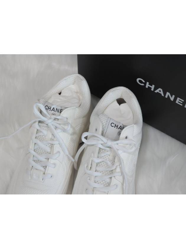 CC Logo Low Top Sneakers White - CHANEL - BALAAN 9