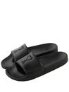 Embossed Heart Logo Slippers Black - AMI - BALAAN 2