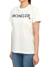 Embroidered Logo Cotton Short Sleeve T-Shirt White - MONCLER - BALAAN 3