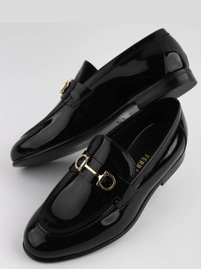 Gancini Ornament Calfskin Loafers Black - SALVATORE FERRAGAMO - BALAAN 2