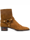 camel harness suede side zipper boots 603515 - SAINT LAURENT - BALAAN 2