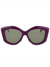 eyewear logo horn-rimmed sunglasses purple - BALENCIAGA - BALAAN 1