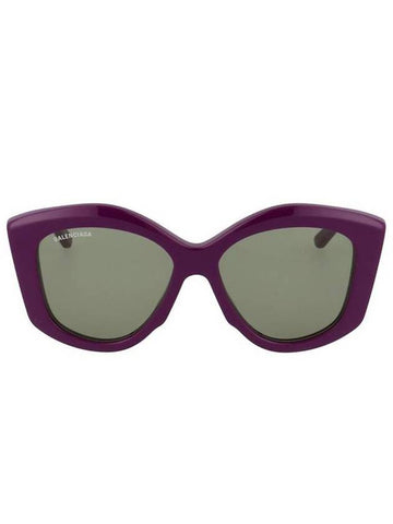 eyewear logo horn-rimmed sunglasses purple - BALENCIAGA - BALAAN 1