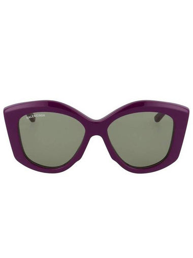 Eyewear Logo Horn-Rimmed Sunglasses Purple - BALENCIAGA - BALAAN 1