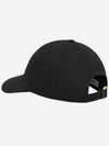 Triomphe Logo Cotton Ball Cap Black - CELINE - BALAAN 8