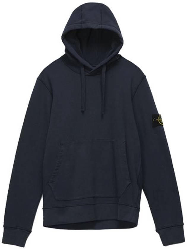 Wappen Patch Cotton Fleece Hoodie Marine Blue - STONE ISLAND - BALAAN 2