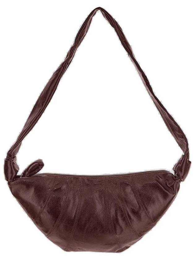 Medium Croissant Cross Bag Chocolate Fondant - LEMAIRE - BALAAN 8