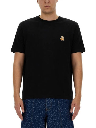 Speedy Fox Patch Comfort Short Sleeve T-Shirt Black - MAISON KITSUNE - BALAAN 2