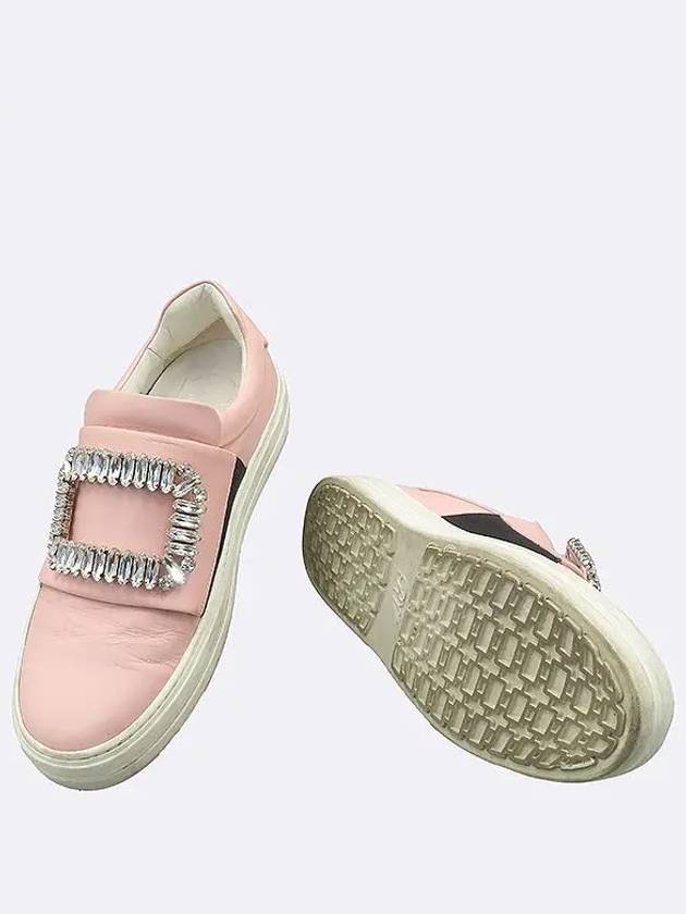 RVW40315850 Crystal embellished pink leather women s sneakers 36 - ROGER VIVIER - BALAAN 3