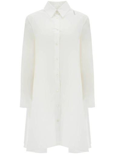 white cotton dress with embroidery - MARNI - BALAAN 1