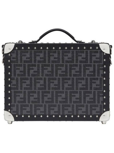 FF Logo Pattern Suit Case Luggage Bag Black - FENDI - BALAAN 1