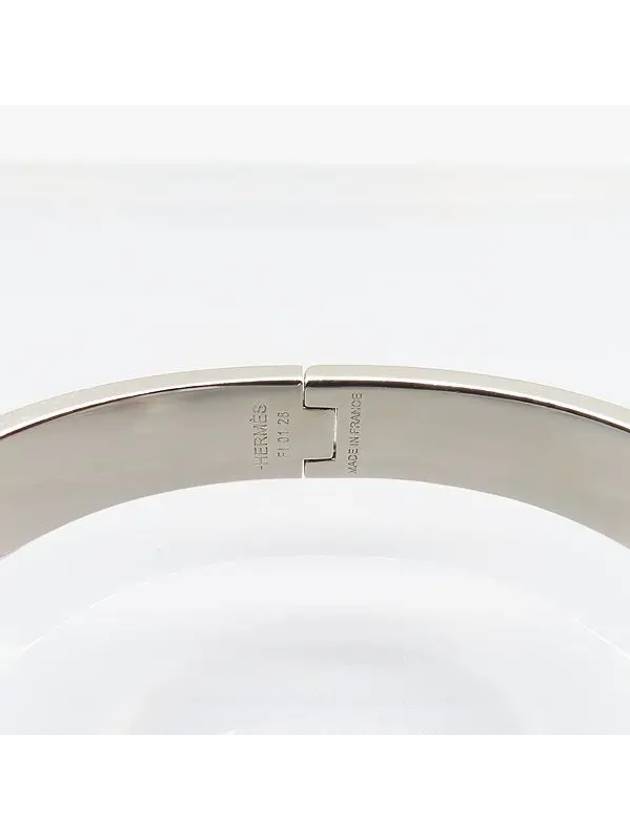 CLIC Click Ash silver blue color PM bangle bracelet - HERMES - BALAAN 6