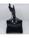 Gold Hardware Shiny Crumpled Calfskin Mini Tote Bag Black - CHANEL - BALAAN 2