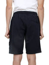 Cotton Fleece Cargo Bermuda Shorts Navy - STONE ISLAND - BALAAN 6