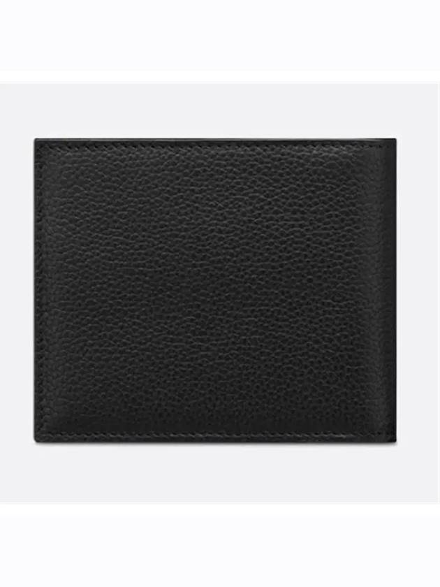 Kaws Grained Calfskin Bifold Half Wallet Black - DIOR - BALAAN 3