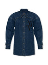 Spray Football Denim Long Sleeve Shirt Blue - VIVIENNE WESTWOOD - BALAAN 2