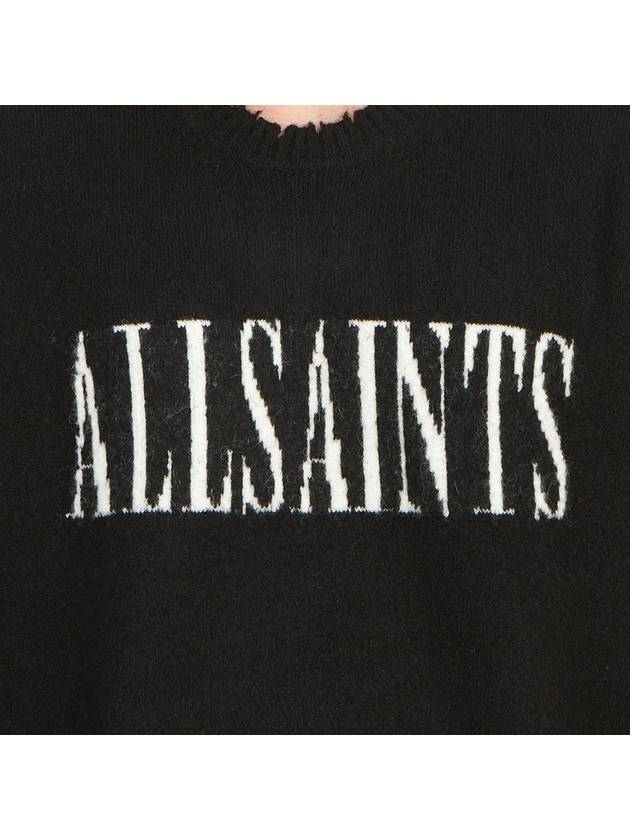 Luca Saints Men's Knit MK048Z BLK TRADITIONAL WT - ALLSAINTS - BALAAN 8