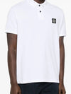 Pique Stretch Cotton Short Sleeve Polo Shirt White - STONE ISLAND - BALAAN 3