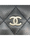 Classic Caviar Zippered Silver Card Wallet - CHANEL - BALAAN 7