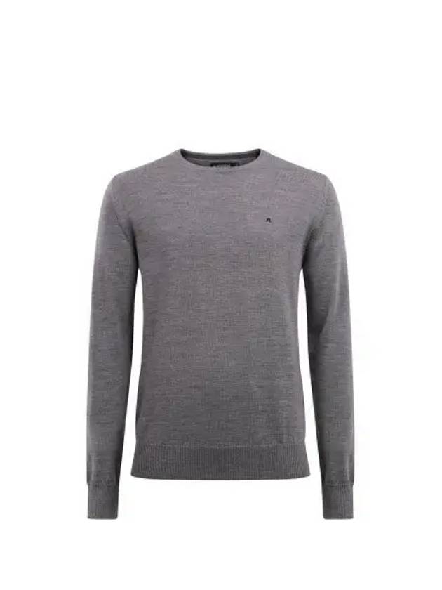 Lyle Merino Crewneck Wool Sweater Grey Melange - J.LINDEBERG - BALAAN 2