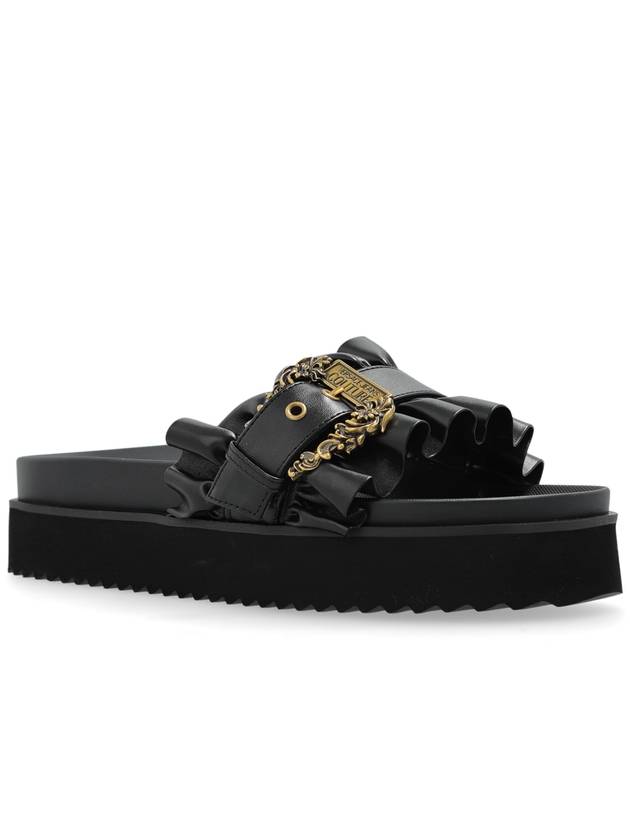 Versace Jeans Couture Platform Slides, Women's, Black - VERSACE - BALAAN 4