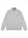 Pony logo embroidered half zip up knit top gray - POLO RALPH LAUREN - BALAAN 2