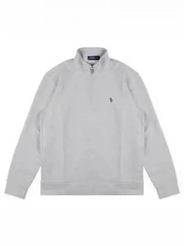 Pony logo embroidered half zip up knit top gray - POLO RALPH LAUREN - BALAAN 2