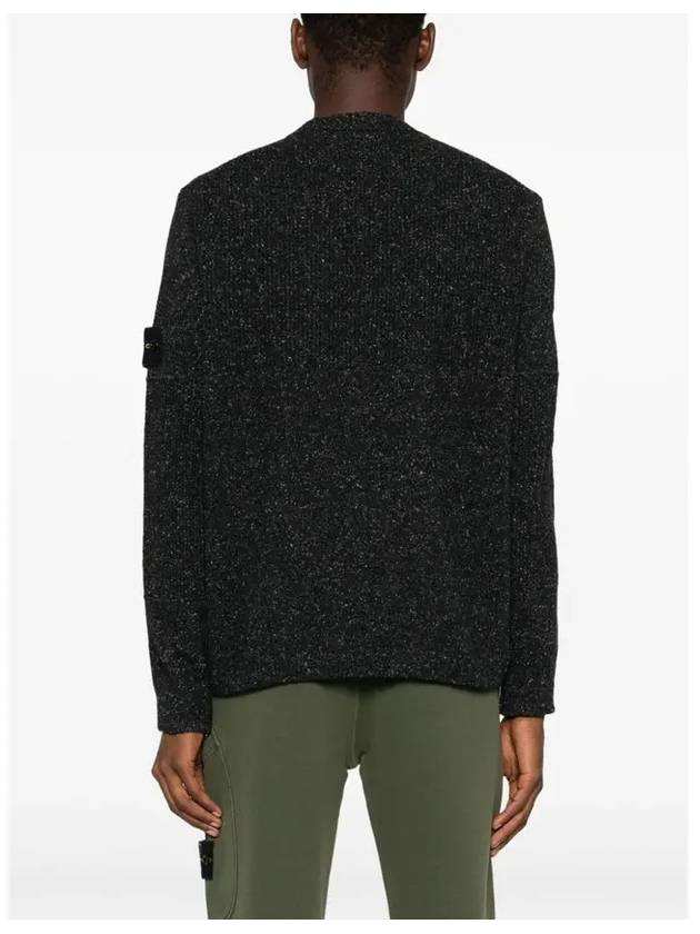 Speckle Crew Neck Knit Top Black - STONE ISLAND - BALAAN 6