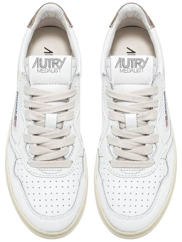 Medalist Goatskin Low Top Sneakers Gold White - AUTRY - BALAAN 5