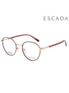 Glasses Frame VES986FS 001AS Round Titanium Men Women - ESCADA - BALAAN 1