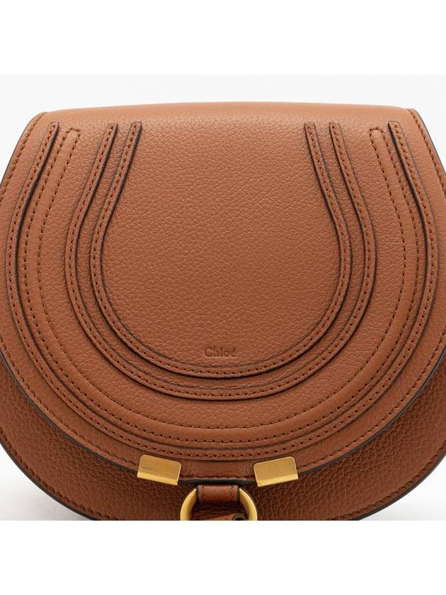 Marcie Saddle Small Grained Leather Cross Bag Tan - CHLOE - BALAAN 5