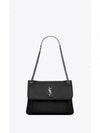 Medium Niki Chain Leather Shoulder Bag Black - SAINT LAURENT - BALAAN 2