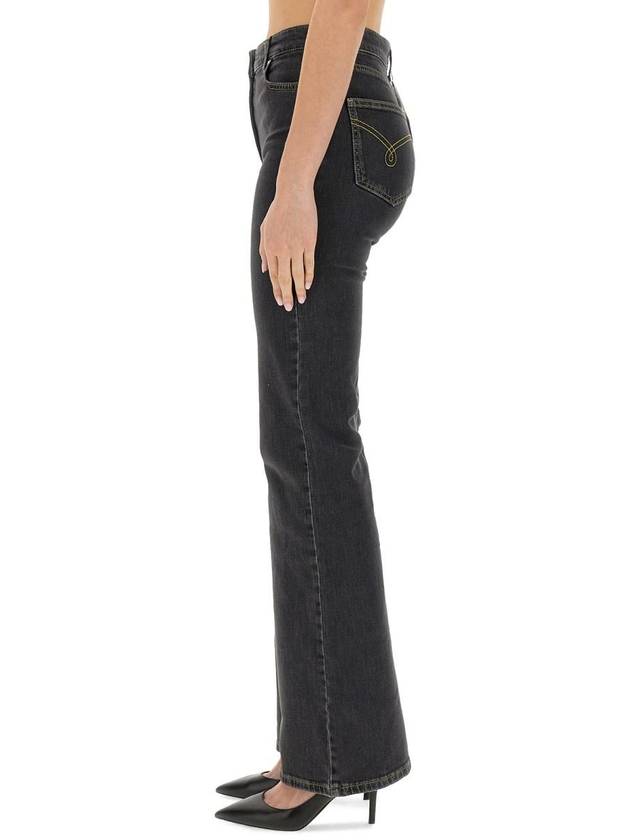 Denim Straight Pants 03263238 1555 BLACK - MOSCHINO - BALAAN 4