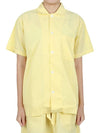 Poplin Pajamas Organic Cotton Short Sleeve Shirt Lemonade - TEKLA - 7