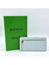 Intrecciato Zipper Long Wallet Teal Washed - BOTTEGA VENETA - BALAAN 11