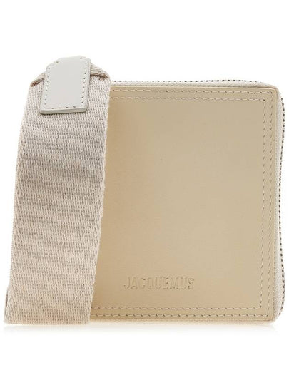 Le Carre Rond Lanyard Square Half Wallet Ivory - JACQUEMUS - BALAAN 2